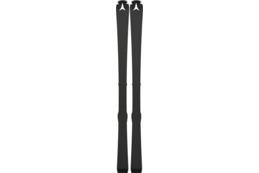 Ein Paar schwarze Atomic Ski