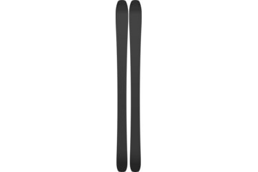 Twee grijze ski's naast elkaar.
