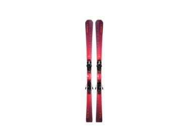 Ein Paar Elan Prime Time N°4 Ski mit Bindungen