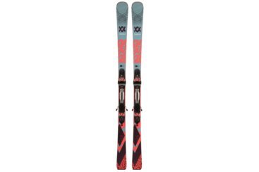 A pair of Völkl Deacon 72 skis with bindings.