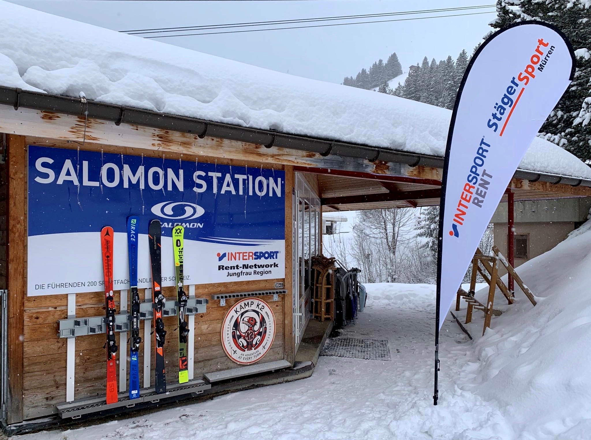 Brein honing gouden Ski service at INTERSPORT Mürren-Schilthorn Salomon-Station