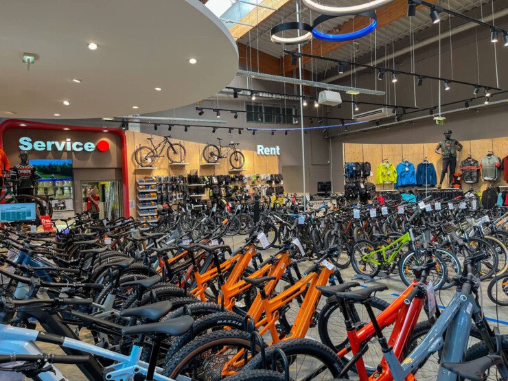 Bicycles in a bicycle shop